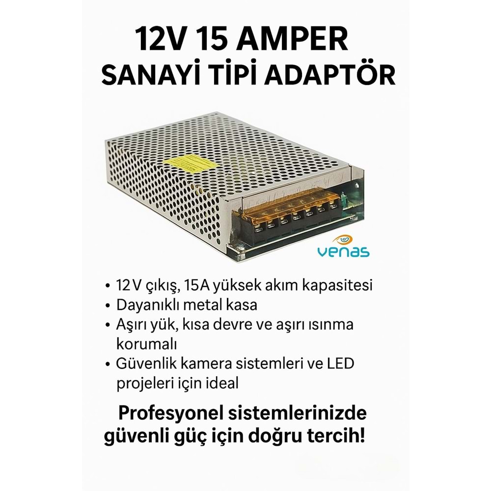 12V-15 AMPER SANAYİ TİPİ ADAPTÖR