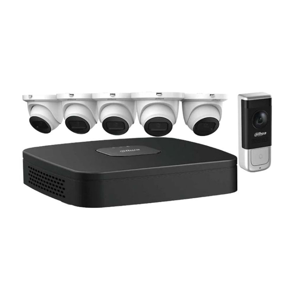 DAHUA 4 KANAL IP 4MP 6 SET-N484E62A WIFI