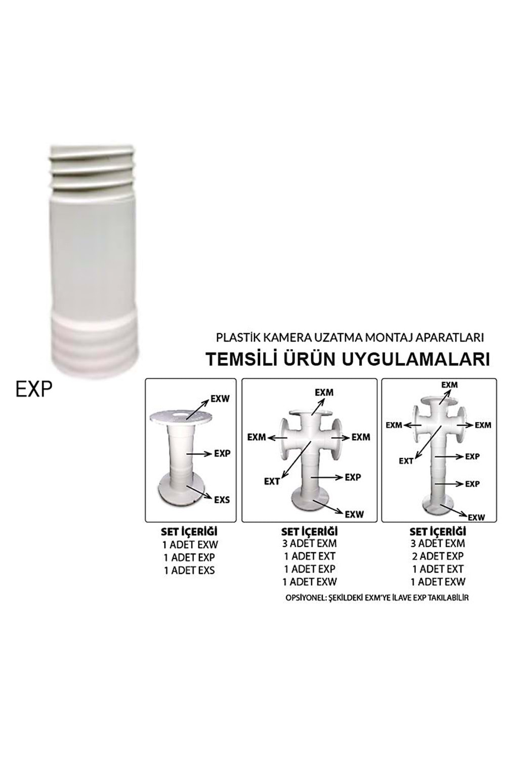 MODÜLER PLASTİK AYAK BORU 13CM EXP