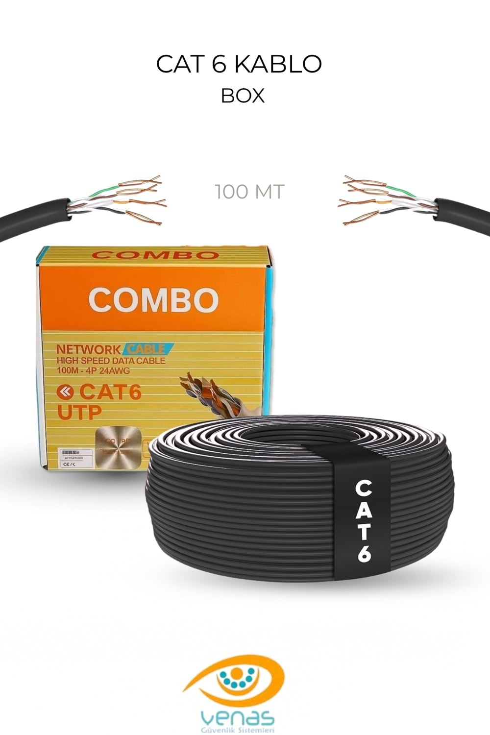 CAT 6 KABLO -100 MT BOX