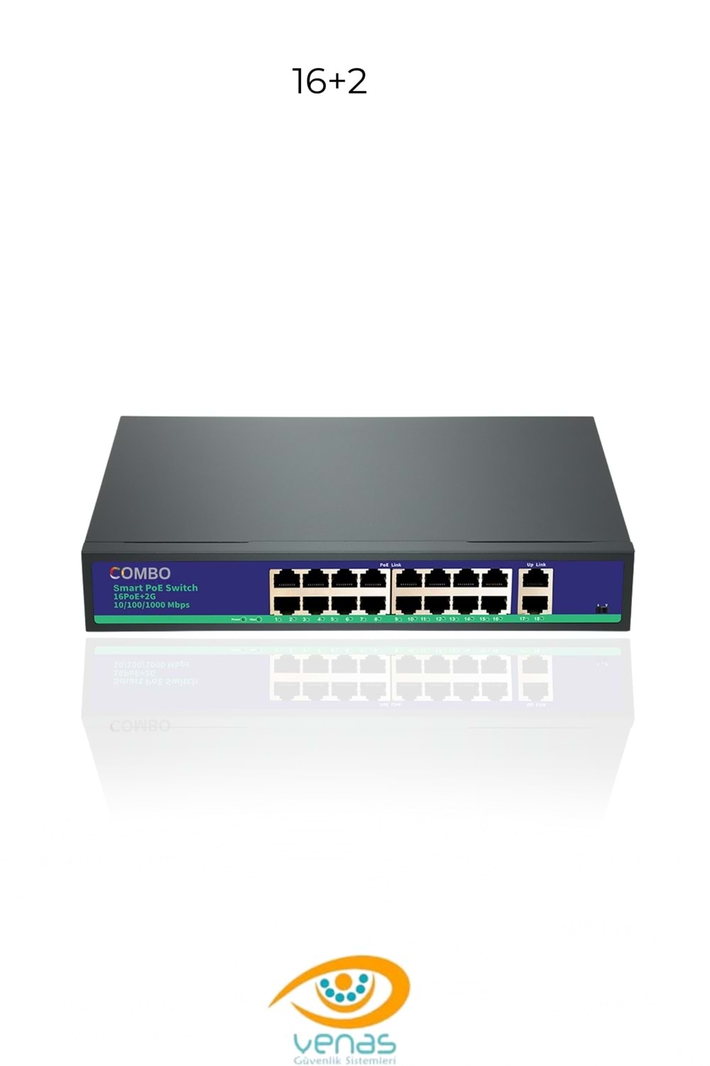 16 PORT COMBO SWITCH CM-1621G GİGABIT +FIB