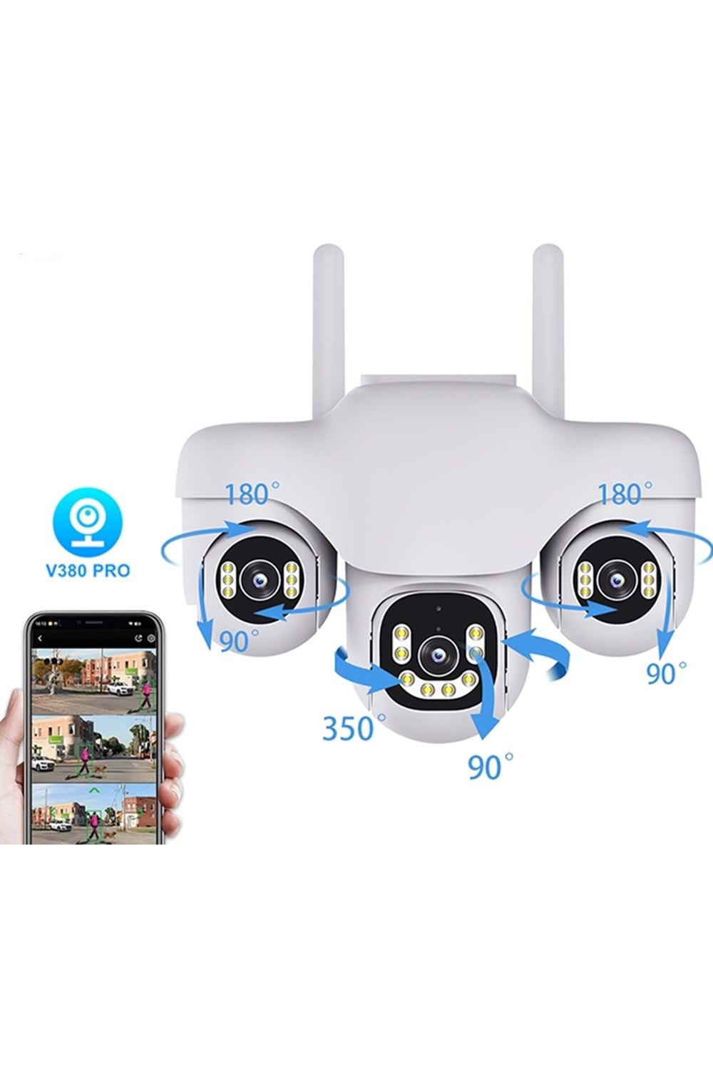 İP WIFI 3 LENS PTZ KAMERA DB-Q8W