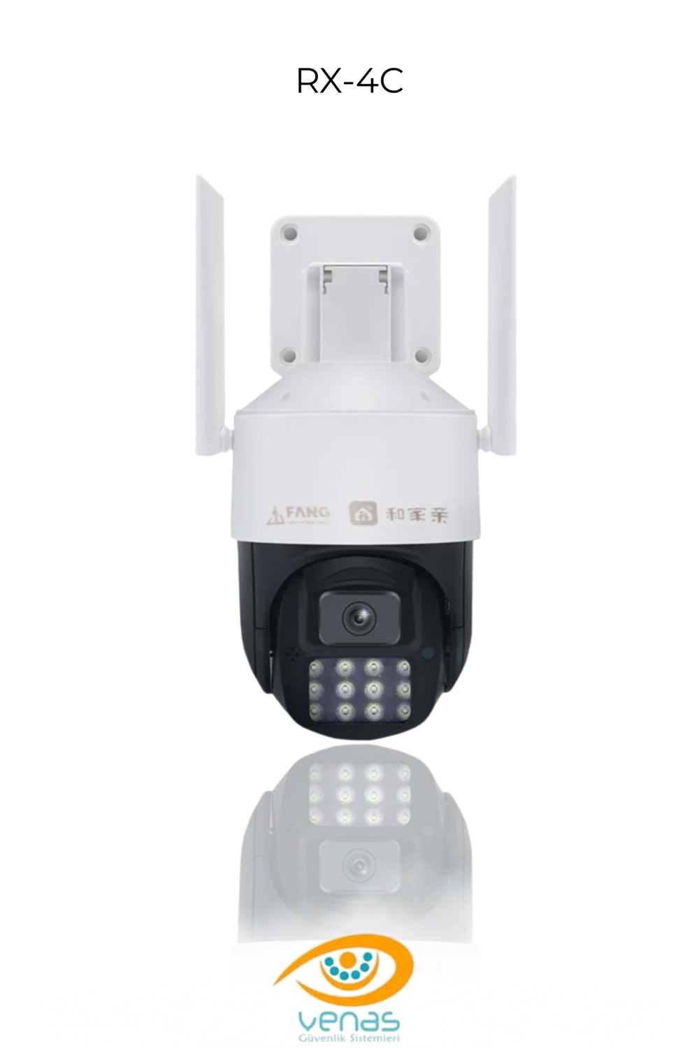İP POE SPEEDOME CAM 4MP P/T 12 LED RX-4C