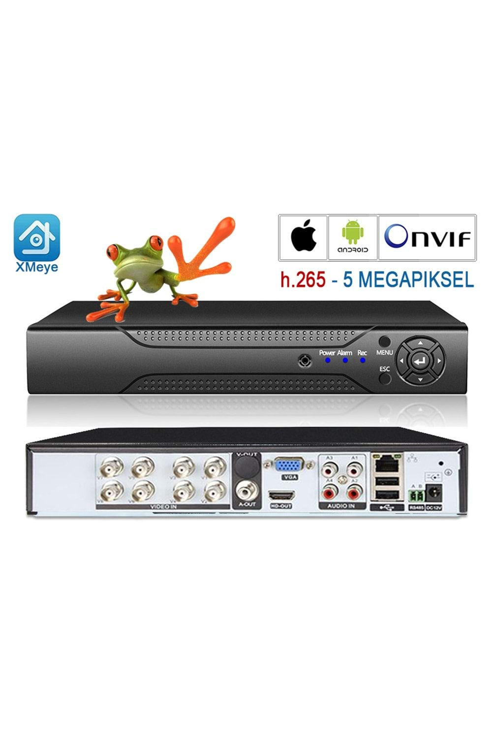 8 KANAL 5MP h.265+ AHD DVR VN-4008 AHD NT