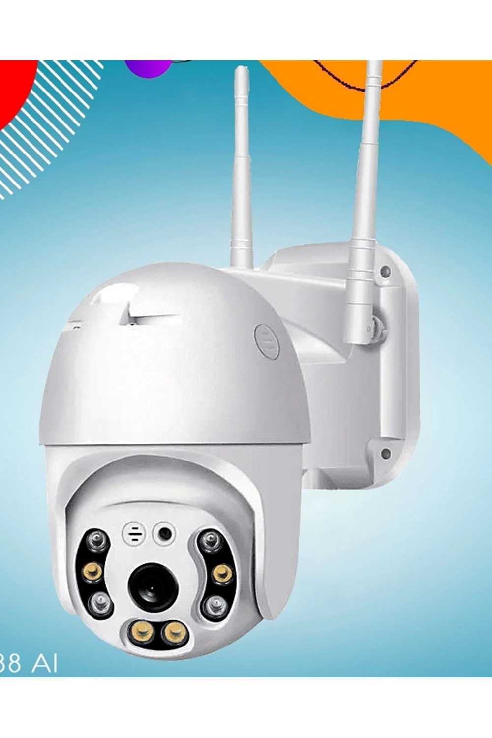 İP WIFI SPEEDOME CAM 2MP P/T 8 LED RX-83AI