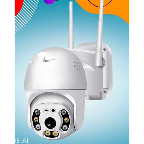 İP WIFI SPEEDOME CAM 2MP P/T 8 LED RX-83AI