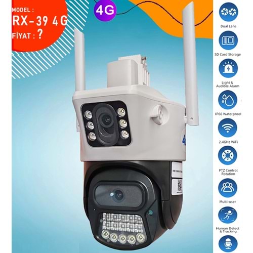 İP ÇİFT LENS KAMERA 3MP+3MP 4G RX-394G