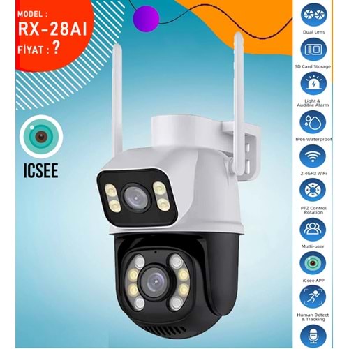 İP WIFI ÇİFT LENS SPEEDOME 3MP+3MP RX-28AI