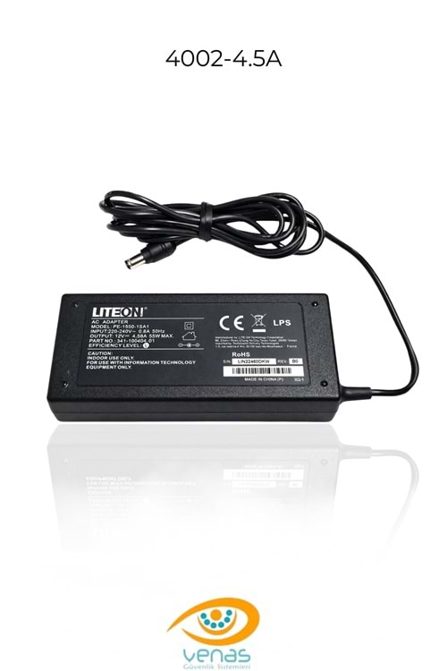 12V-4.58 AMPER PLASTİK SWİTCH ADAPTÖR