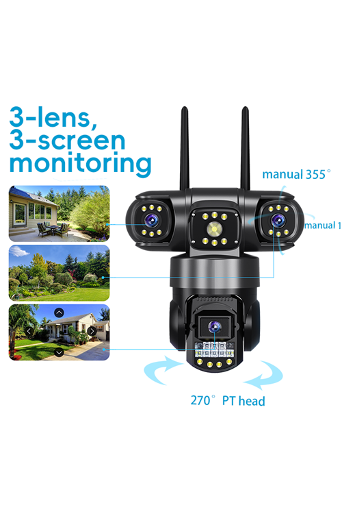 İP 4G 12v KAMERA 3 LENS 3MP DB-28G