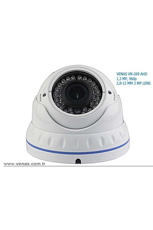 AHD 1,3MP DOME CAM 2.8-12M 22L VN-269AHD