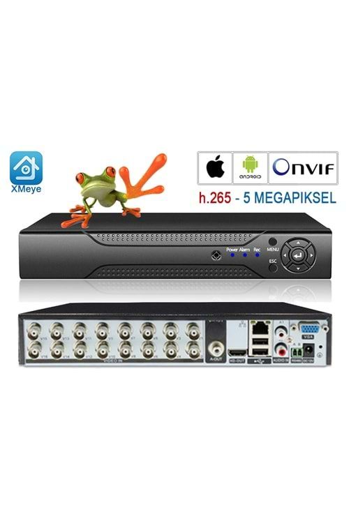 16 KANAL 5MP h.265+ AHD DVR VN-4016 AHD NT