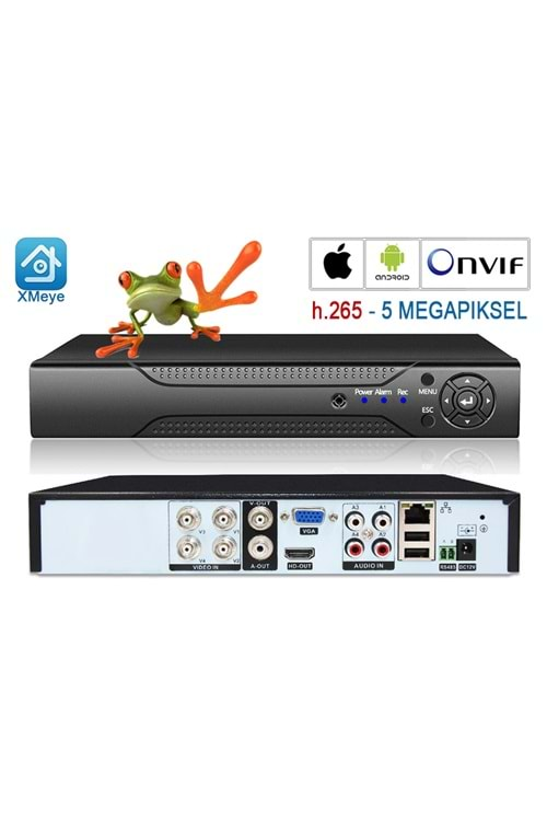 4 KANAL 5 MP H265+ AHD DVR VN-5004 AHD