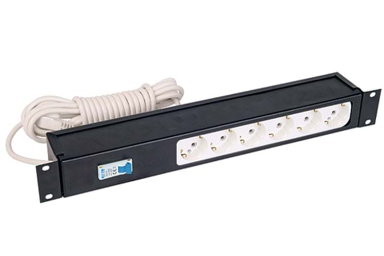 19'' MONTAJA UYGUN METAL 6'LI PRİZ